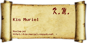 Kis Muriel névjegykártya
